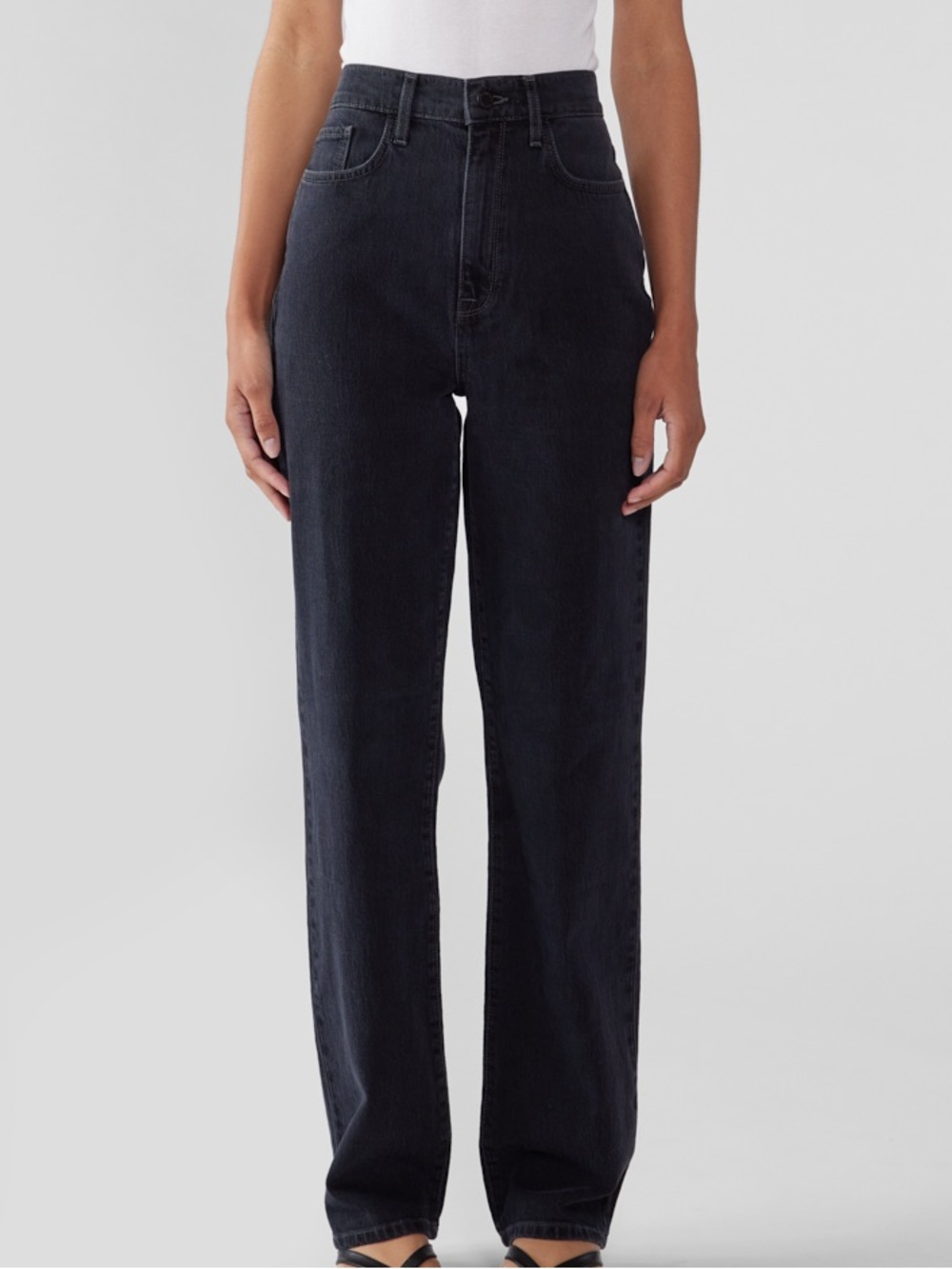 New Triarchy V-High Rise Straight Leg Jean Graphite Black Size 29